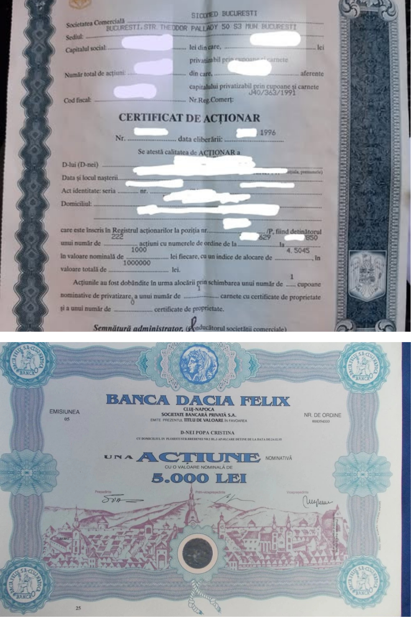 acțiuni din „Marea Privatizare”