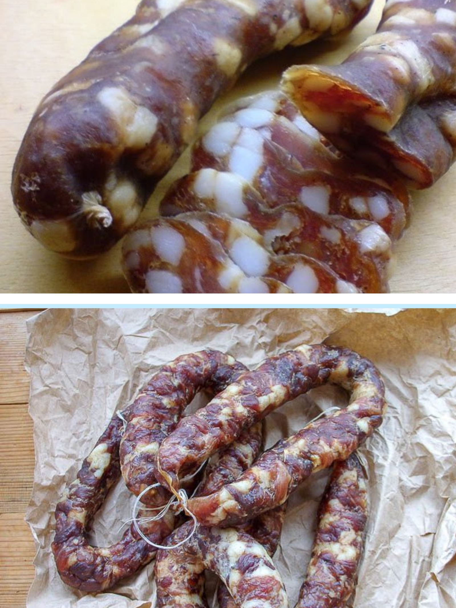 Cârnați crud-uscați de casă