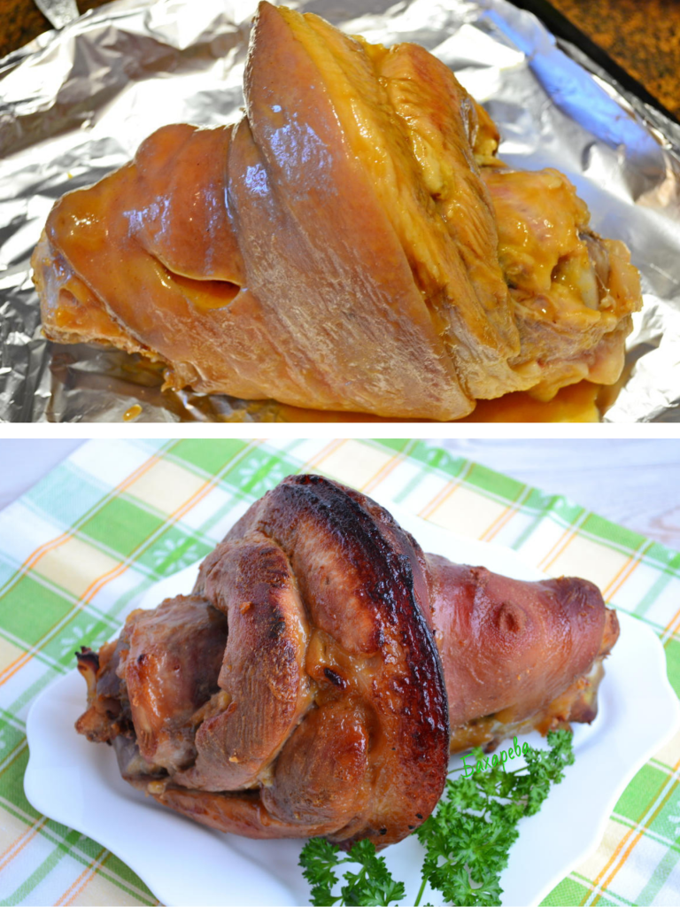 Ciolan de porc la cuptor în crustă de miere