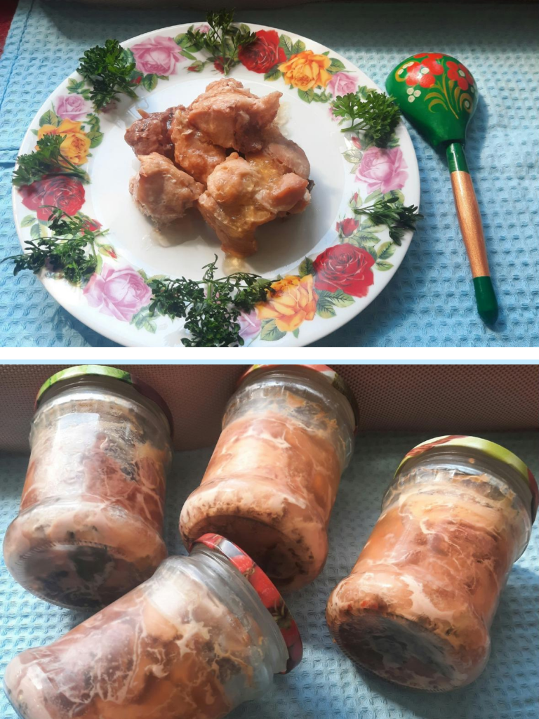 Carne de curcan în suc propriu la borcan