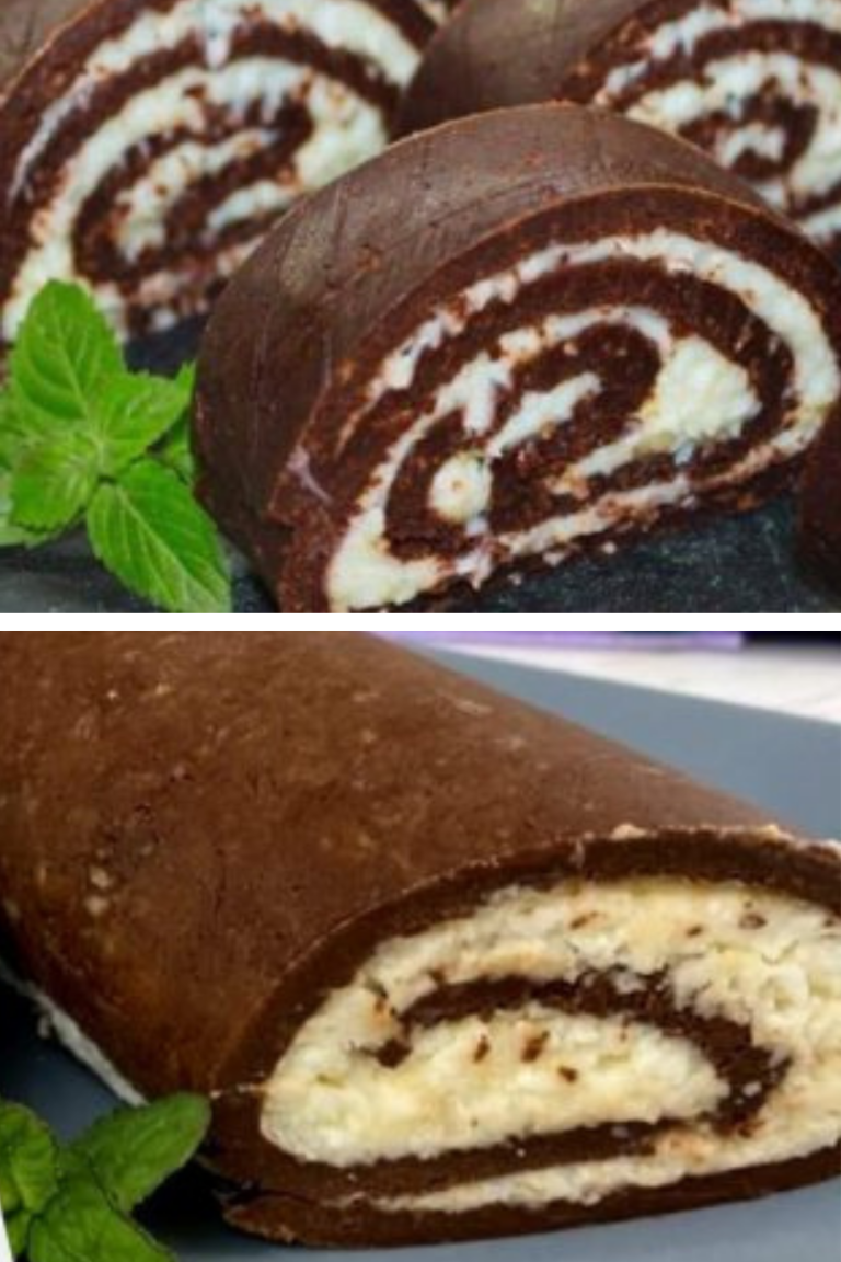 Ruladă fină cu nucă de cocos si biscuiti