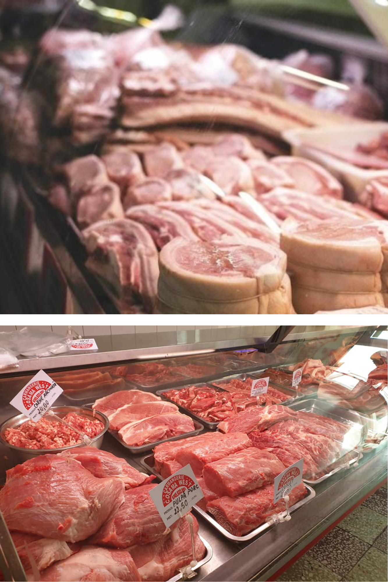 carne stricată în supermarketuri