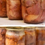 Carne de porc în suc propriu la borcan