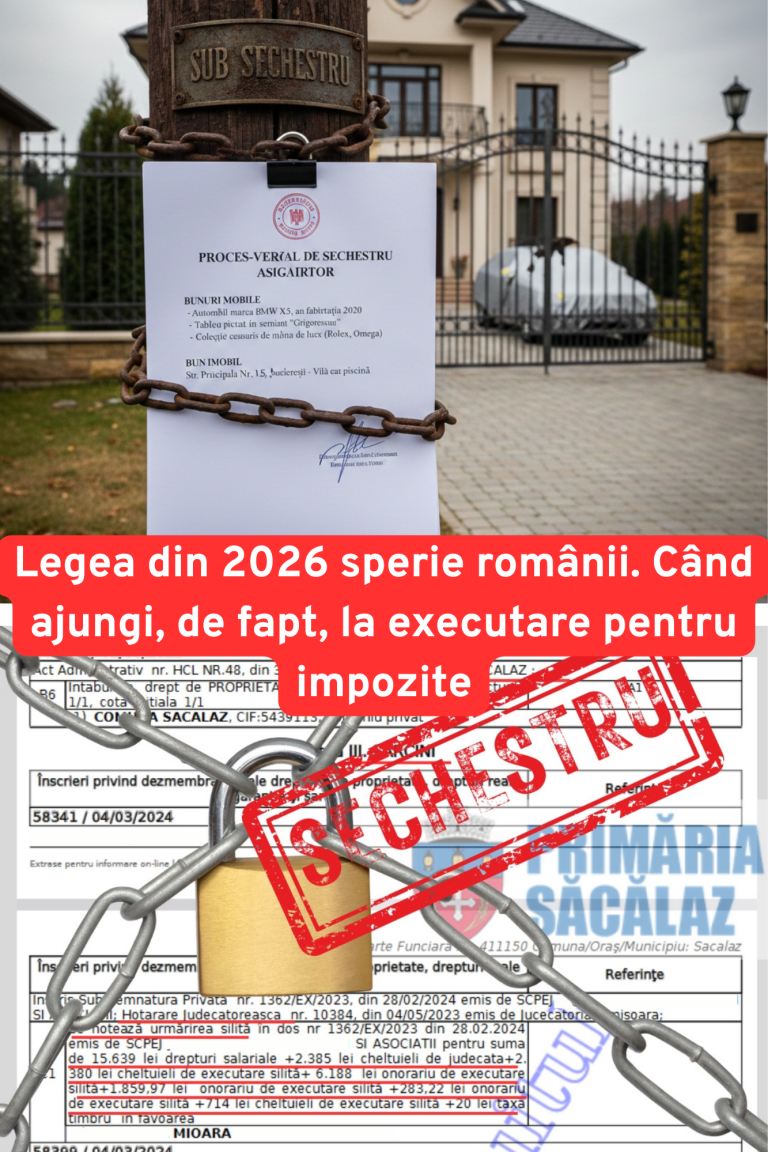 Primăria îți poate lua terenul sau casa pentru restanțe la impozit?