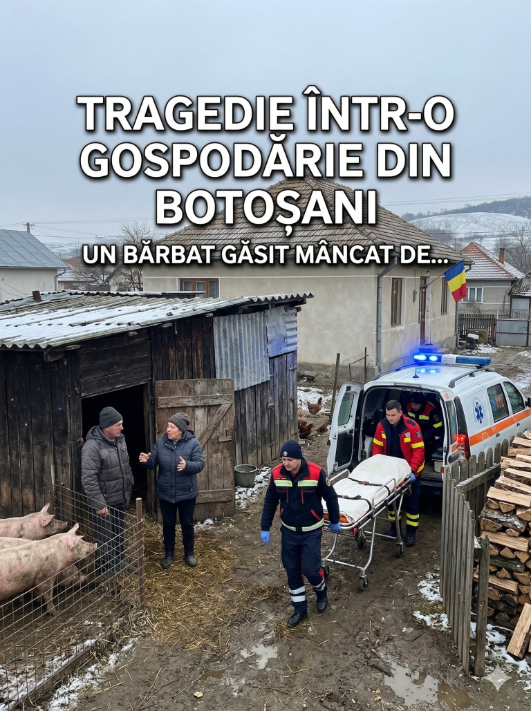O întâmplare tulburătoare cu porci într-o gospodărie din Botoșani