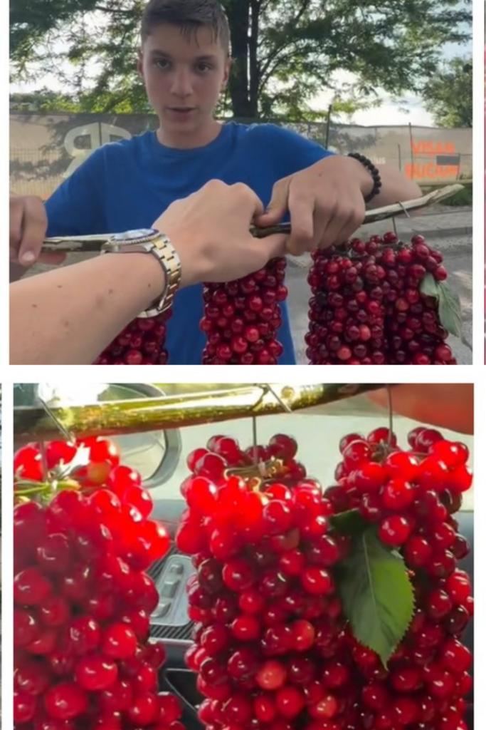 „Băiatul de la Comarna” a devenit viral cu cireșele lui. Ce a făcut un șofer când a văzut cum își vinde marfa pe marginea drumului