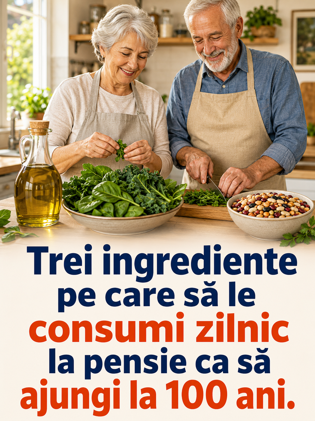 Trei ingrediente simple pe care să le consumi zilnic la pensie ca să ajungi la 100 ani.