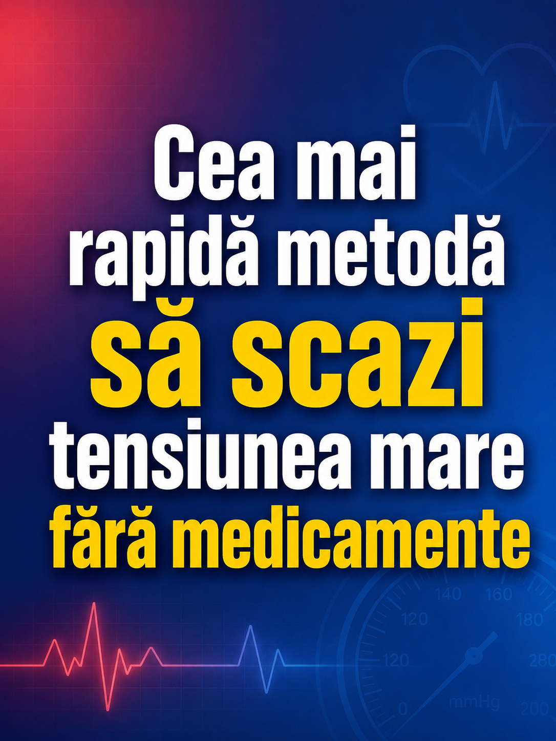 Cea mai rapidă metodă să scazi tensiunea mare fără medicamente