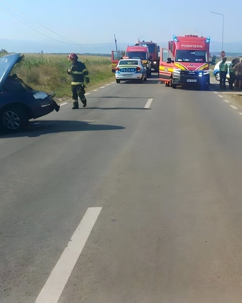 Accident cu șase persoane între Șura Mică și Ocna Sibiului. Un bărbat, la spital