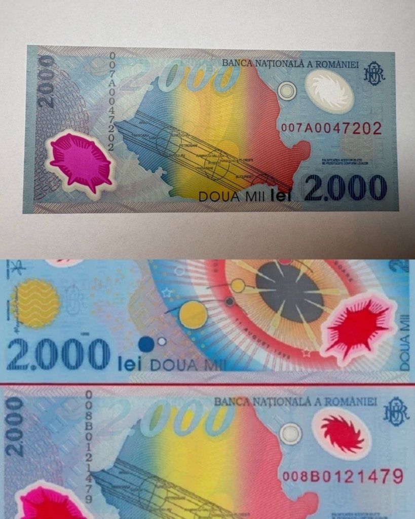 Bancnota de 2.000 de lei cu eclipsa din 1999, cât valorează azi