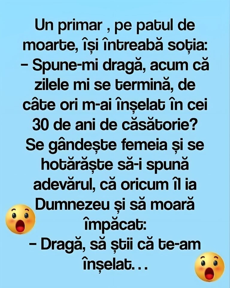 Primarul pe patul de morții și confesiunea soției. Trei secrete