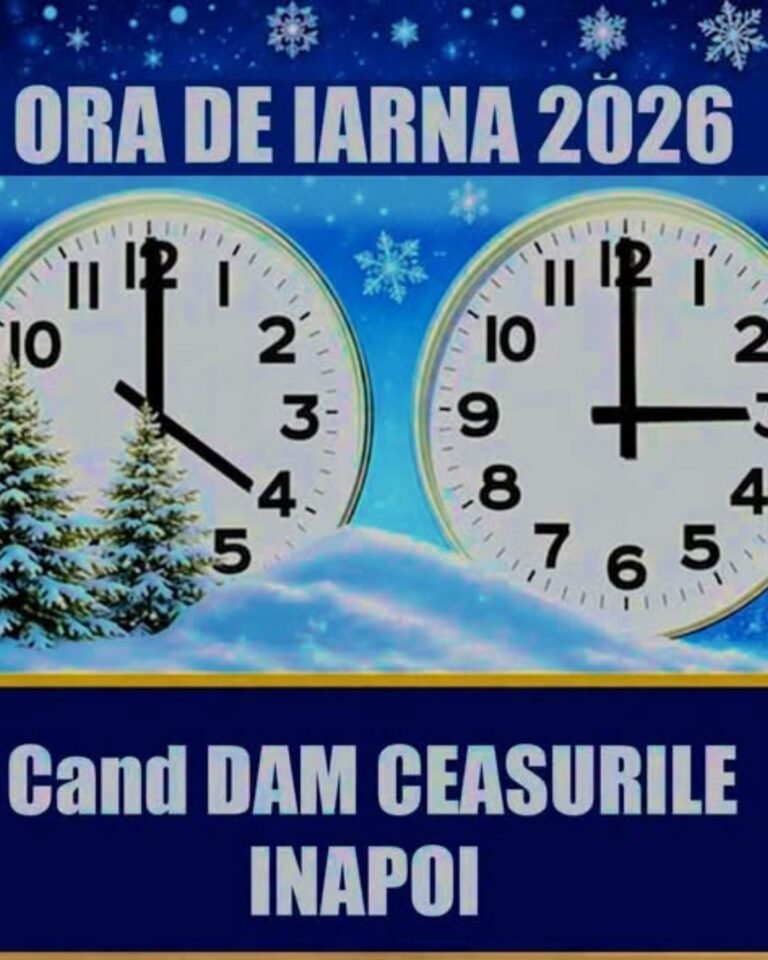Ora de iarnă 2026 vine mai devreme. Ce se schimbă în noaptea de 25 octombrie