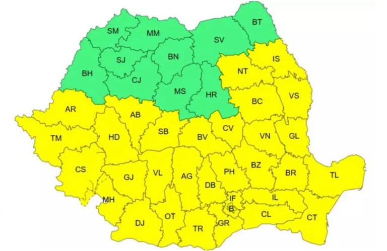 Cod galben de caniculă pe 5 septembrie. 36 de grade în 31 de județe