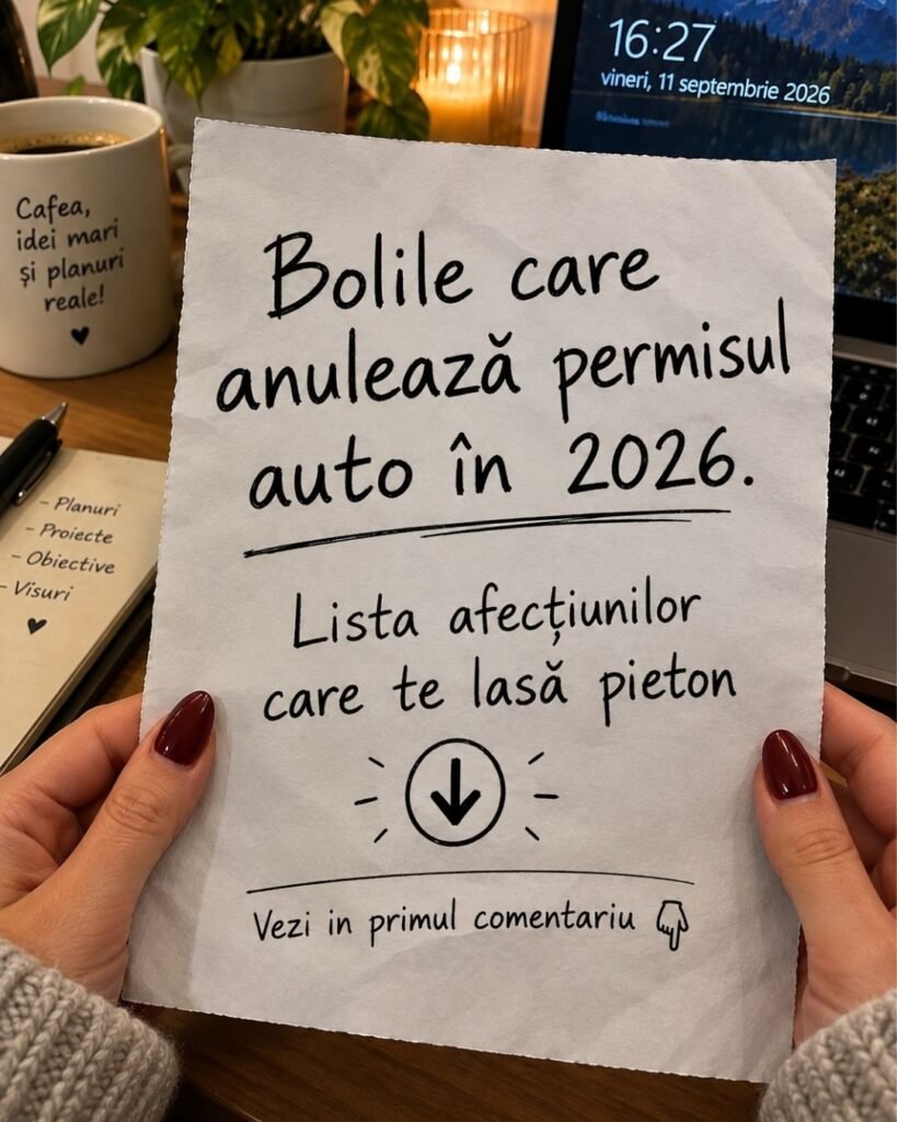 Afecțiuni medicale care duc la suspendarea permisului auto în 2026. Lista completă