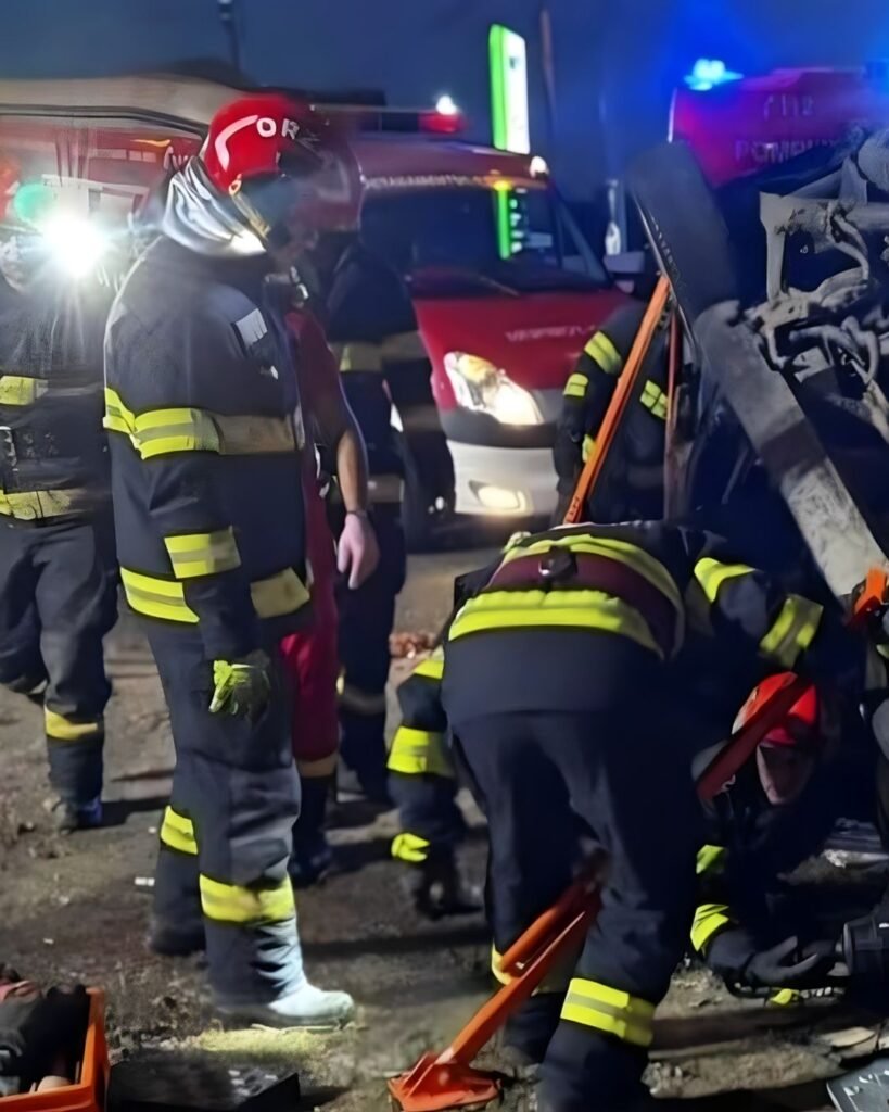 Tânăr de 24 de ani fără permis, răsturnat în sens giratoriu în Timiș